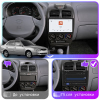Штатная магнитола Element для Hyundai Accent II 1999-2012 экран 9" 4/64 QLED CarPlay 4G Wi-Fi GPS 360 Prime