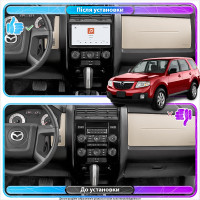 Штатная магнитола Element для Mazda Tribute II 2007-2011 экран 9" 4/64 QLED CarPlay 4G Wi-Fi GPS 360 Prime