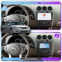 Штатная магнитола Element для Nissan Altima IV (L32) 2006-2009 экран 9" 4/64 QLED CarPlay 4G Wi-Fi GPS 360 Prime