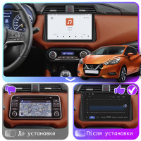 Штатная магнитола Element для Nissan Micra V 2017-н.в. экран 9" 4/64 QLED CarPlay 4G Wi-Fi GPS 360 Prime