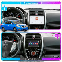 Штатная магнитола Element для Nissan Versa II Рестайлинг 2014-2019 экран 9" 4/64 QLED CarPlay 4G Wi-Fi GPS 360 Prime