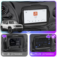 Штатная магнитола Element для Jeep Renegade I 2014-2019 экран 9" 4/64 QLED CarPlay 4G Wi-Fi GPS 360 Prime
