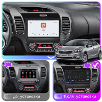 Штатная магнитола Element для Kia Cerato III Рестайлинг (Classic) 2016-2020 экран 9" 4/64 QLED CarPlay 4G Wi-Fi GPS 360 Prime