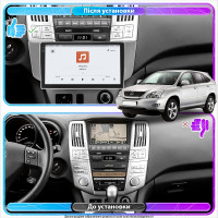 Штатная магнитола Element для Lexus RX II 2003-2006 экран 9" 4/64 QLED CarPlay 4G Wi-Fi GPS 360 Prime