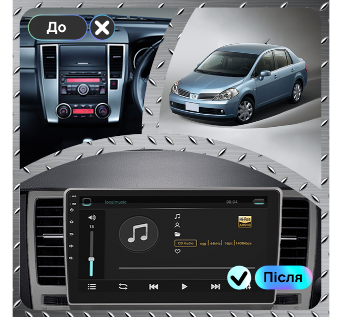 Штатна магнітола Nissan Tiida 2004-2012 Element 4/32