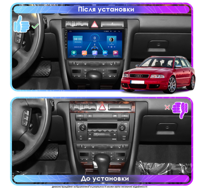 Штатна магнітола Audi RS 6 (C5) 2002-2006 Element 6/128 4G CarPlay