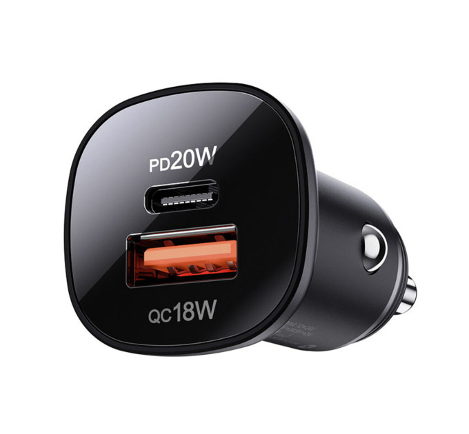 Автомобільний зарядний пристрій ACEFAST B1 mini 38W(USB-C+USB-A) dual-port metal car charger