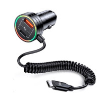 Автомобільний зарядний пристрій Usams US-CC167 C33 60W Black