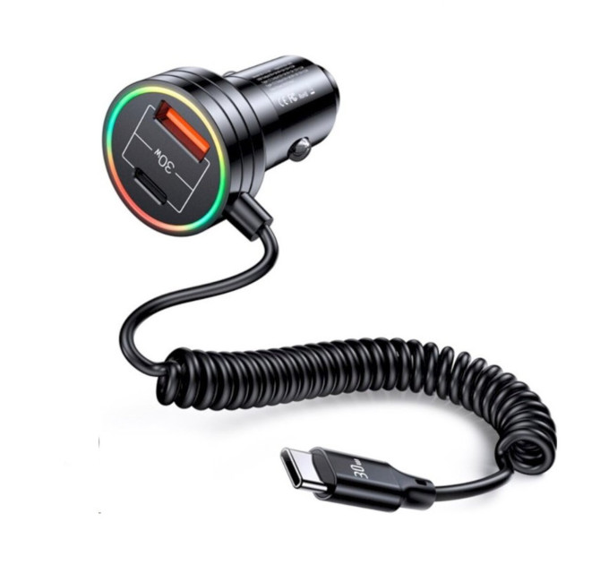 Автомобільний зарядний пристрій Usams US-CC167 C33 60W Black