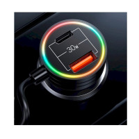Автомобільний зарядний пристрій Usams US-CC167 C33 60W Black