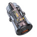 Автомобільний зарядний пристрій Usams US-CC164 C32 30W Transparent A+C Mini