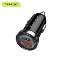 Автомобільний зарядний пристрій Essager ECC2Q-WL0A black