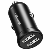 Автомобільний зарядний пристрій Usams US-CC114 C20 2.4A Dual USB Mini Black