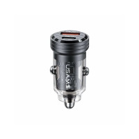 Автомобільний зарядний пристрій Usams US-CC175 C35 45W Aluminum Alloy Transparent A+C Mini
