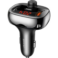 FM-трансмітер Usams US-CC143 C25 50W 2A+C 3 Ports Digital Display Wireless FM Car Charger Black