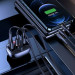 FM-трансмітер Usams US-CC143 C25 50W 2A+C 3 Ports Digital Display Wireless FM Car Charger Black