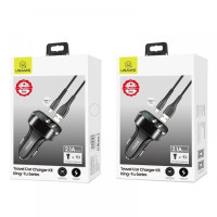 Автомобільний зарядний пристрій Usams Travel Car Charger Kit King Tu Series(U35 Micro Cable 1M + C13 Dual USB Car Charger) Black