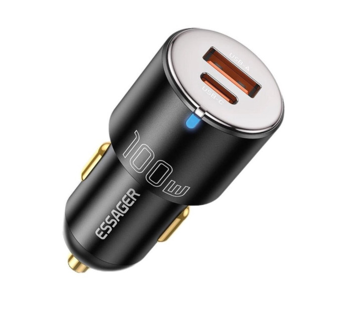 Автомобільний зарядний пристрій Essager ECCAC-QTZ01 black