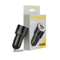 Автомобільний зарядний пристрій Essager ECCAC-QTZ01 black
