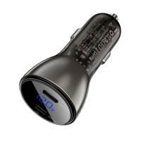 Автомобільний зарядний пристрій ACEFAST B10 metal 60W (USB-C + USB-C) Black