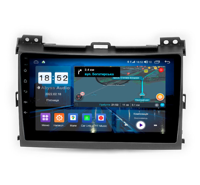 Штатна магнітола Abyss Audio QX-9144 для Toyota PRADO J120 2002-2010