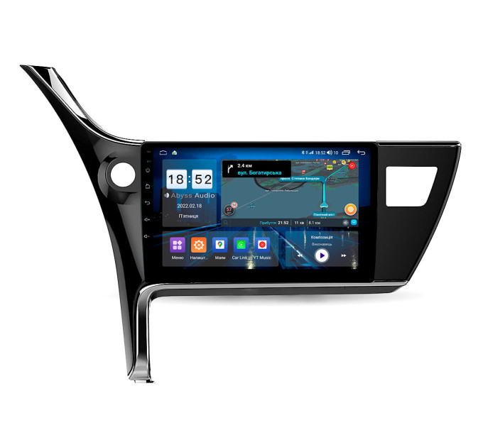 Штатна магнітола Abyss Audio QX-0120 для Toyota Corolla E180 2016-2019