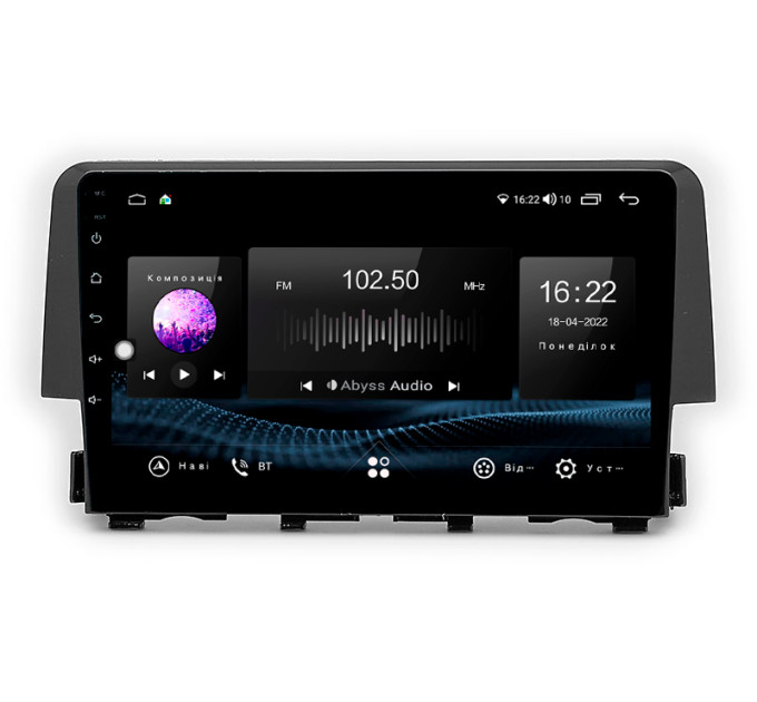 Штатна магнітола Abyss Audio SX-9161 для Honda CIVIC 2016-2018