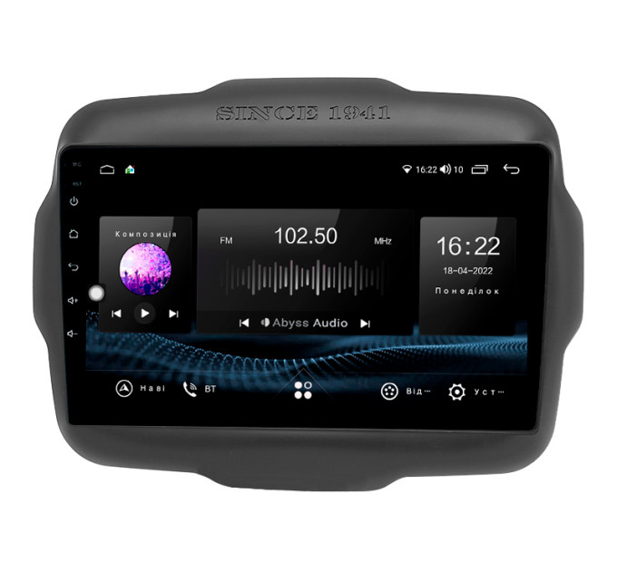 Штатна магнітола Abyss Audio SX-9179 для Jeep RENEGADE 2016-2018
