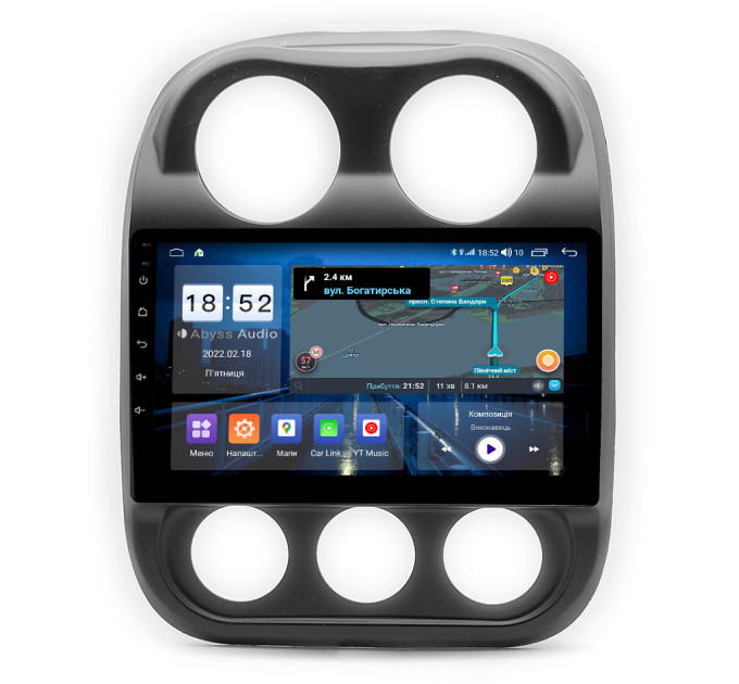 Штатна магнітола Abyss Audio QX-0180 для Jeep COMPASS 2010-2016