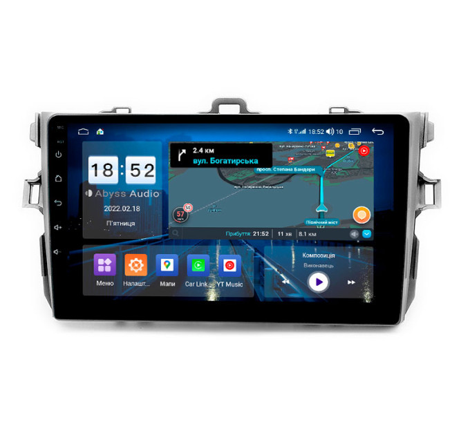Штатна магнітола Abyss Audio QX-9121 для Toyota Corolla 2010 Corolla 2010