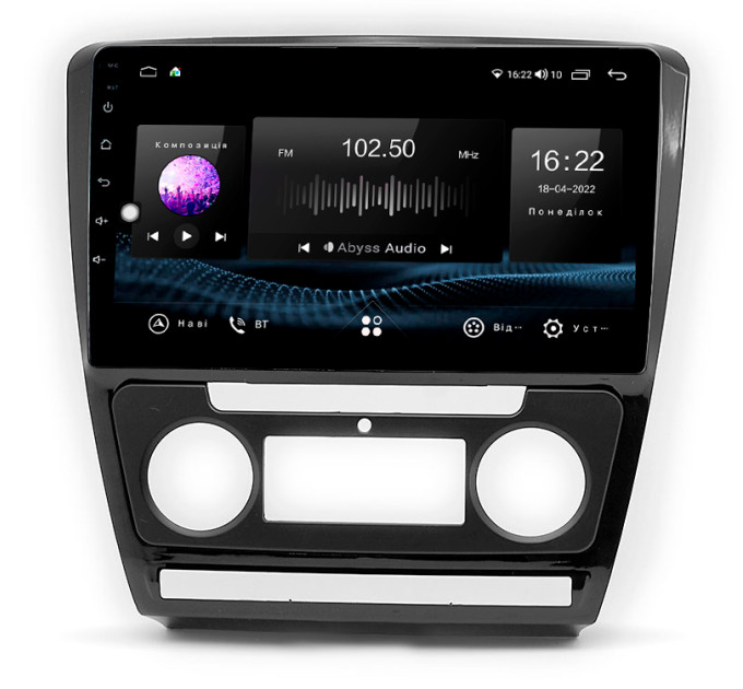 Штатна магнітола Abyss Audio SX-0117 для Skoda Octavia A5 2004-2013
