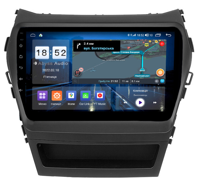 Штатна магнітола Abyss Audio QX-9216 для Hyundai Santa Fe / IX45 2013-2017