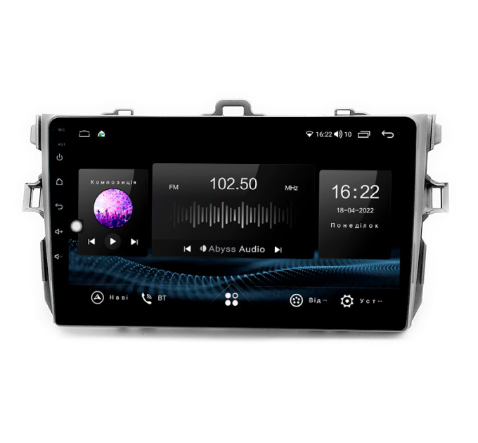 Штатна магнітола Abyss Audio SX-0119 для Toyota Corolla E150 2007-2013