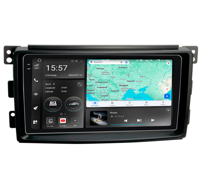 Штатна магнітола Abyss Audio WR-9345 для Smart ForTwo 2007-2010