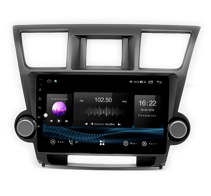 Штатна магнітола Abyss Audio SX-0134 для Toyota Highlander XU40 2007-2014