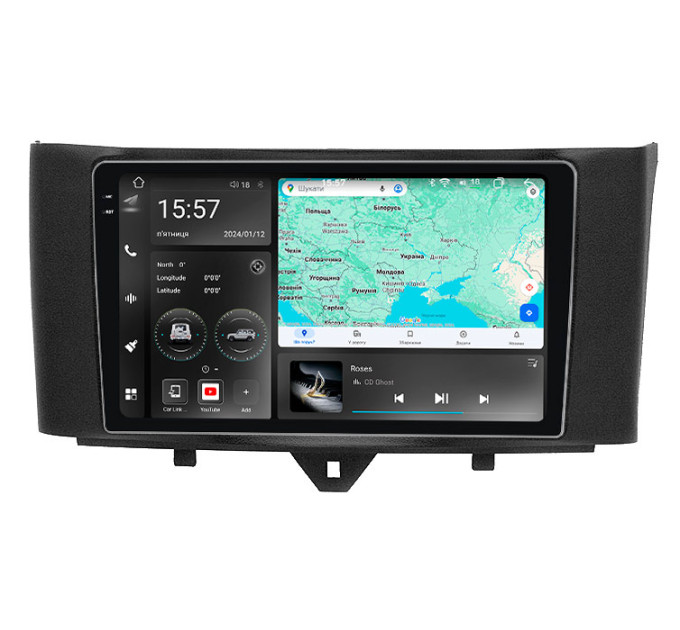 Штатна магнітола Abyss Audio WR-9344 для Smart ForTwo 2011-2017
