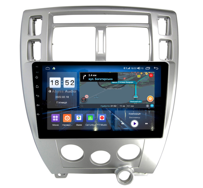 Штатна магнітола Abyss Audio QX-0205 для Hyundai Tucson 2004-2009