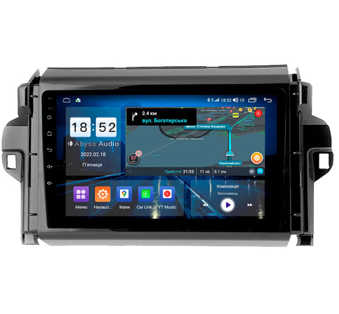 Штатна магнітола Abyss Audio QS-9157 для Toyota Fortuner 2 2015-2018