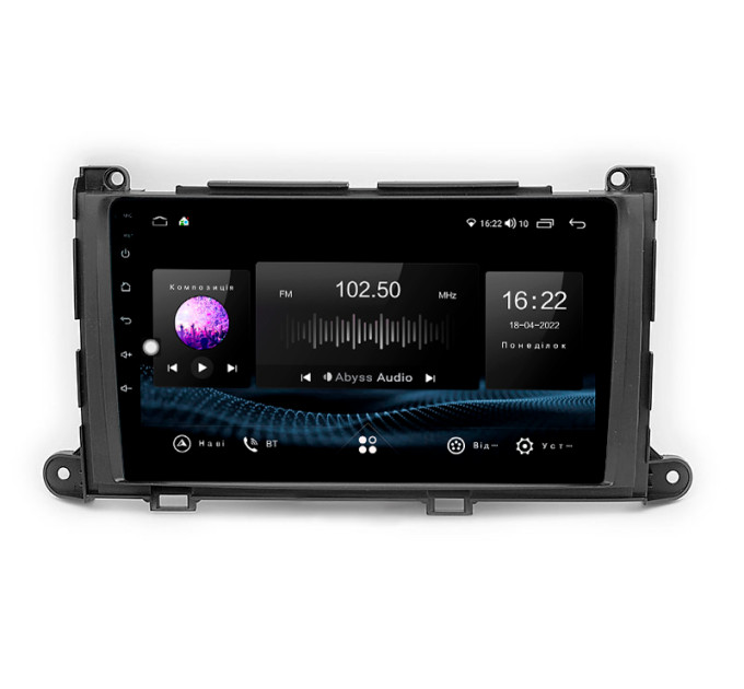 Штатна магнітола Abyss Audio SX-9158 для Toyota Sienna 2009-2014