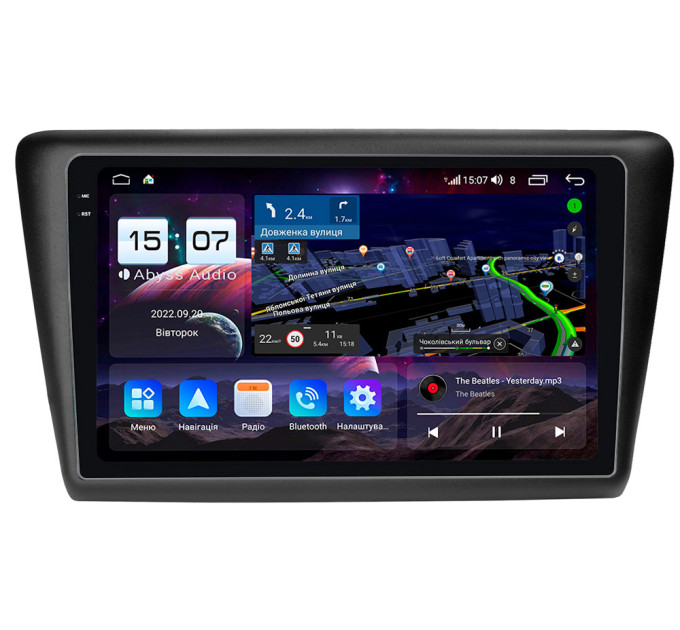 Штатна магнітола Abyss Audio QXR-9342 для Skoda Rapid 2012-2019