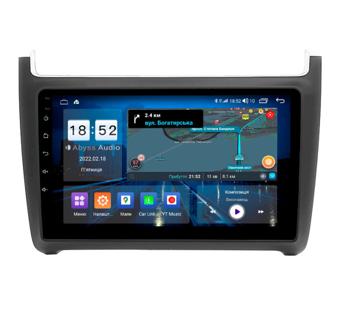 Штатна магнітола Abyss Audio QX-9104 для Volkswagen Polo 2012-2015 2012-2015
