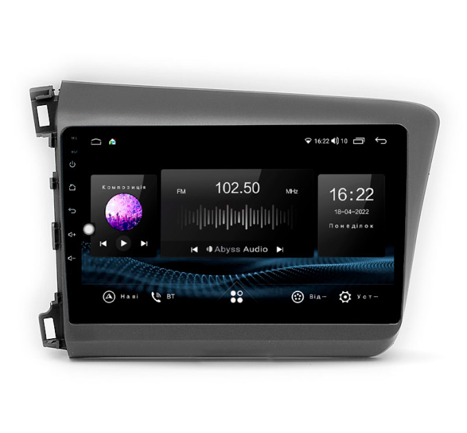 Штатна магнітола Abyss Audio SX-9160 для Honda CIVIC 2012-2015