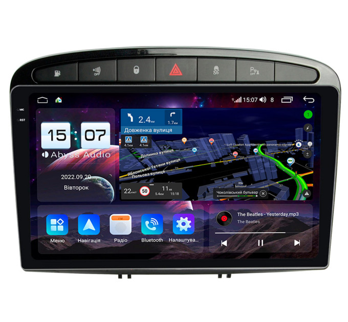 Штатна магнітола Abyss Audio QXR-9236 для Peugeot 408 2011-2017