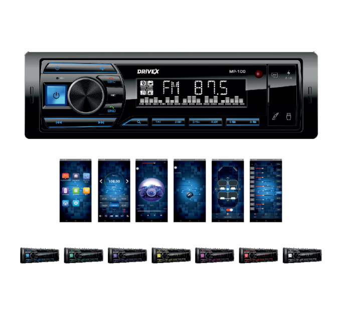 Автомагнітола 1-Din DriveX MP-100