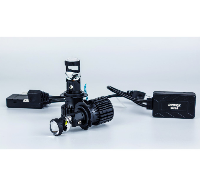 Світлодіодні лампи з лінзою DriveX LE-07 H7 6000K 55W 9-32V