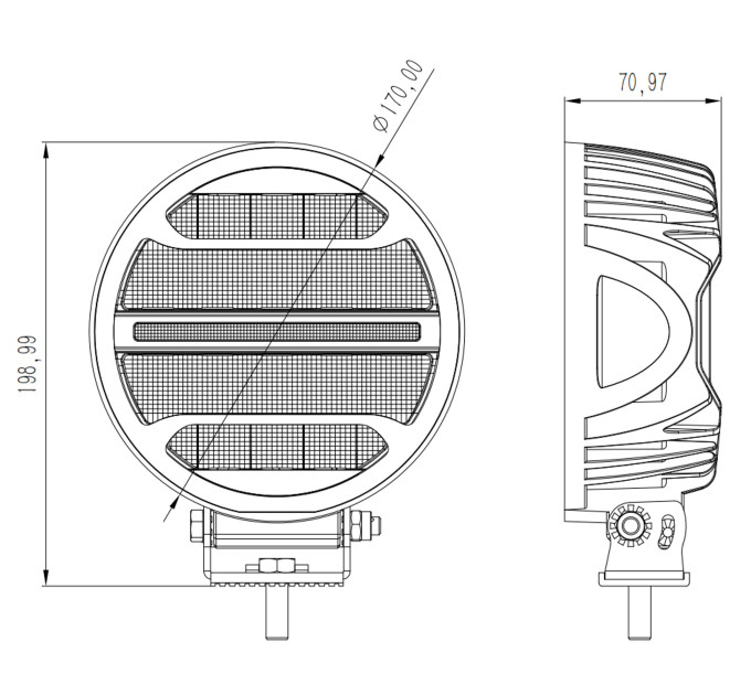 Фара додаткового світла DriveX WL R-103 DLX 7" SP+DRL 18L-90W OSR