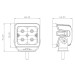 Фара додаткового світла DriveX WL SQ-101 DLX 3" DB+DRL 4L-20W OSR