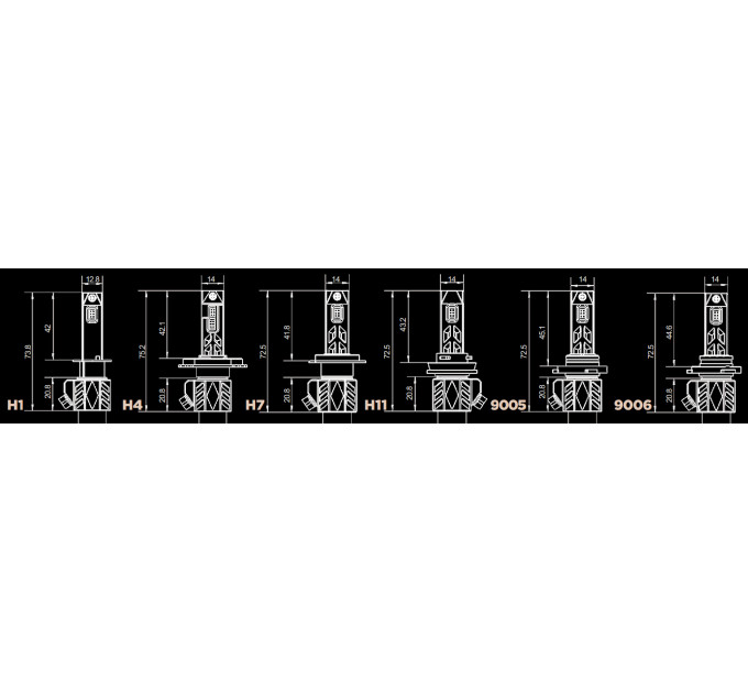 Світлодіодні лампи DriveX AL-10P HB4(9006) 6000K LED 45W 12V