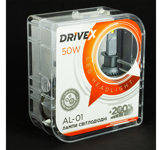 Світлодіодні лампи DriveX AL-01 H7 6000K LED 50W CAN 12В
