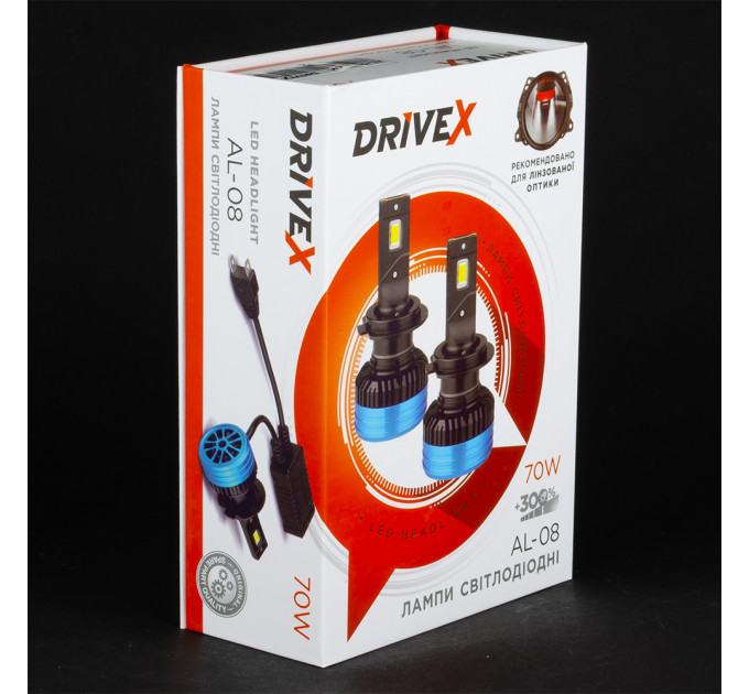 Світлодіодні лампи DriveX AL-08 HB4(9006) 6000K LED 70W CAN 12V